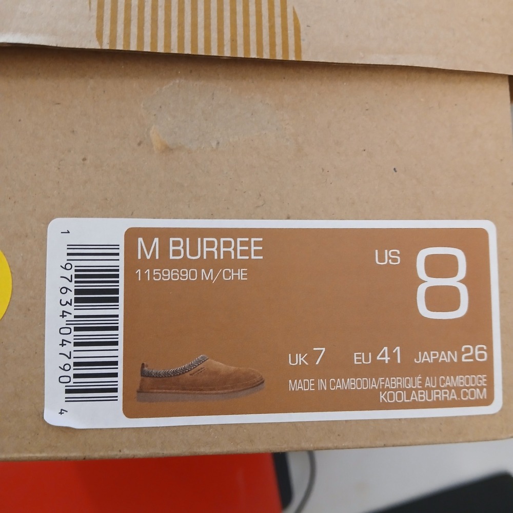 Koolaburra By UGG Burree Slippers Mens 8 Chestnut Brown Suede Slippers 1159690 - Picture 9 of 9